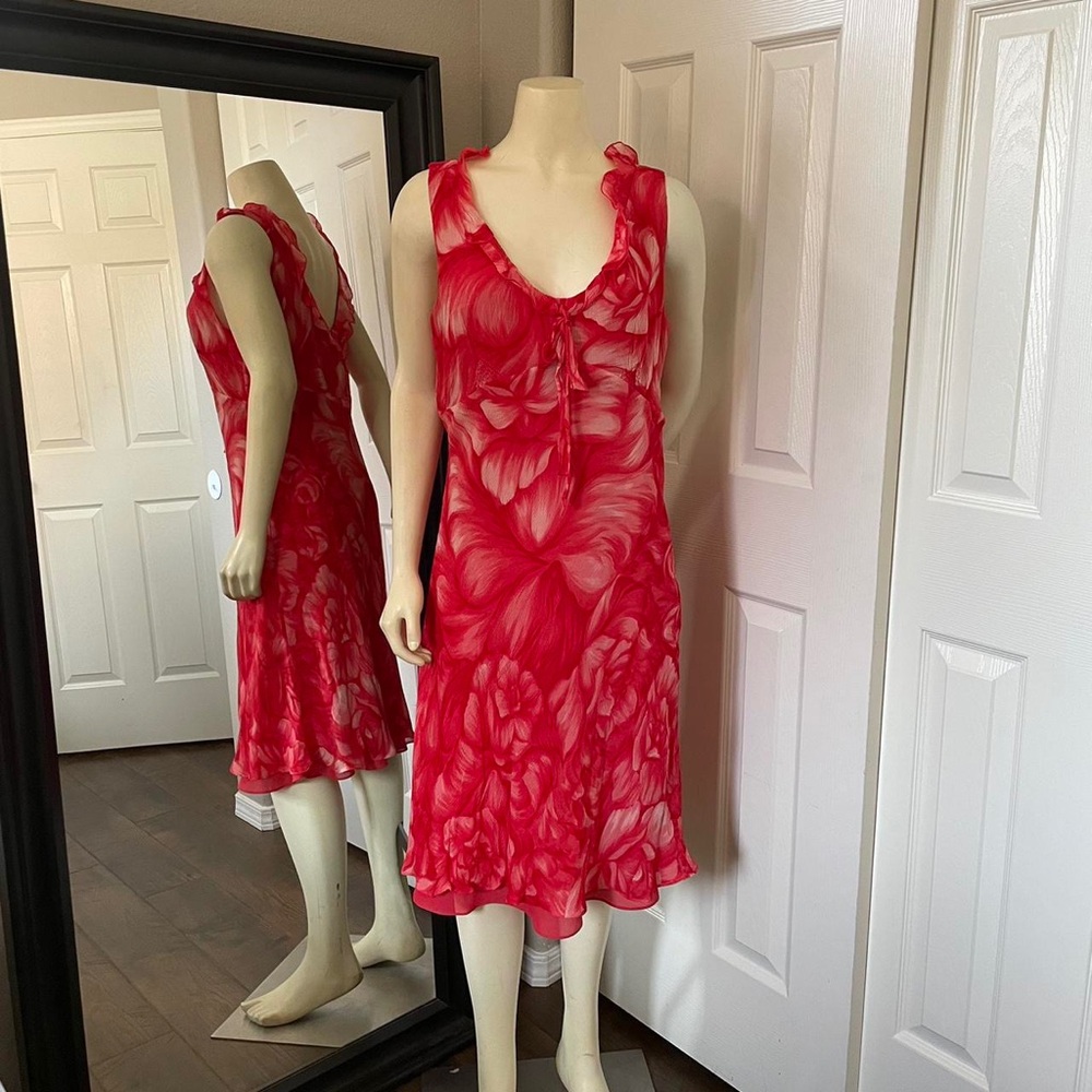 Vintage Ann Taylor Silk Midi Dress